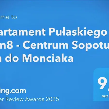 Apartament Pułaskiego 11m8 - Centrum Sopotu 1 Min Do Monciaka *